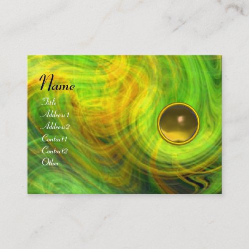 LIGHT VORTEX  TOPAZ green yellow orange blue Business Cards