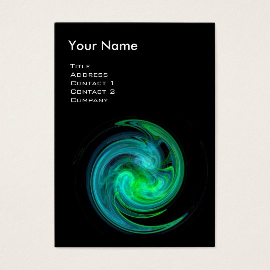 LIGHT VORTEX ,vibrant black blue green Business Card