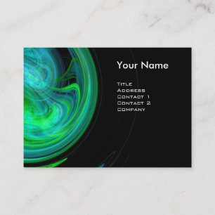 LIGHT VORTEX Vibrant black blue green Business Card
