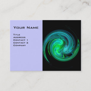 LIGHT VORTEX ,vibrant black blue green white Business Card
