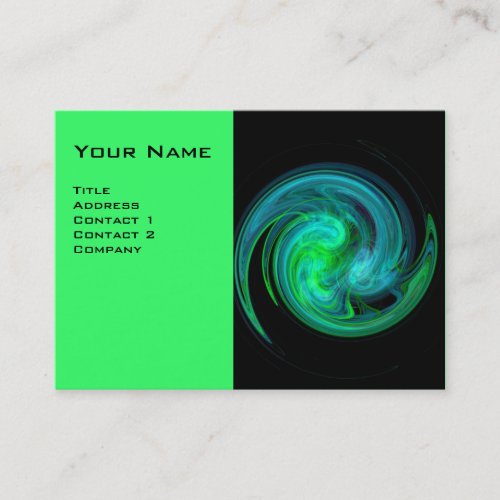 LIGHT VORTEX vibrant black blue green white Business Card