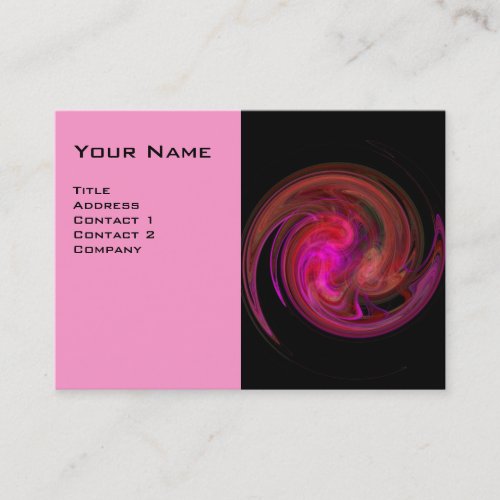 LIGHT VORTEX vibrant black pink violet red white Business Card