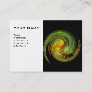 LIGHT VORTEX ,vibrant black yellow green white Business Card