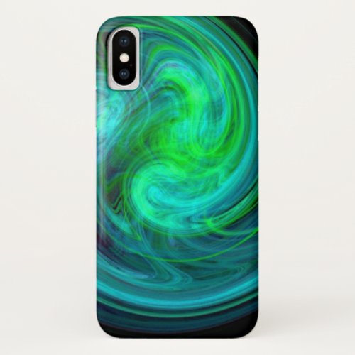 LIGHT VORTEX vibrant blue iPhone X Case