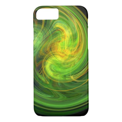 LIGHT VORTEX vibrant green iPhone 87 Case