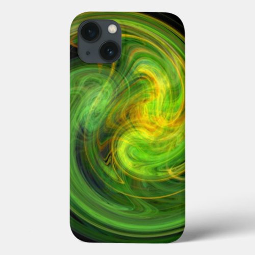 LIGHT VORTEX vibrant green iPhone 13 Case