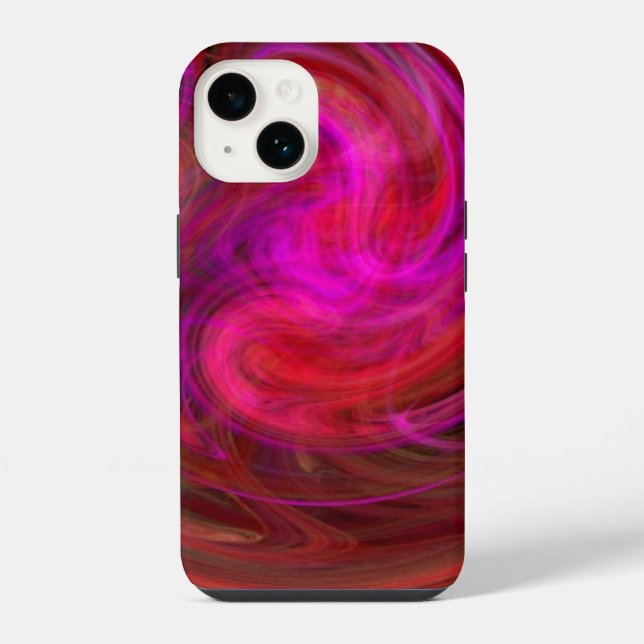LIGHT VORTEX ,vibrant red Iphone Case (Back)
