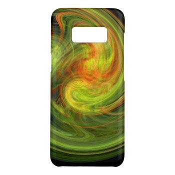 Light Vortex Vibrant Yellow Orange Fractal Waves Case-mate Samsung Galaxy S8 Case by AiLartworks at Zazzle