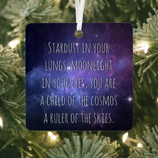 Light Warrior Cosmos Poem Metal Ornament
