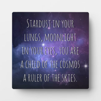Light Warrior Cosmos Poem Plaque