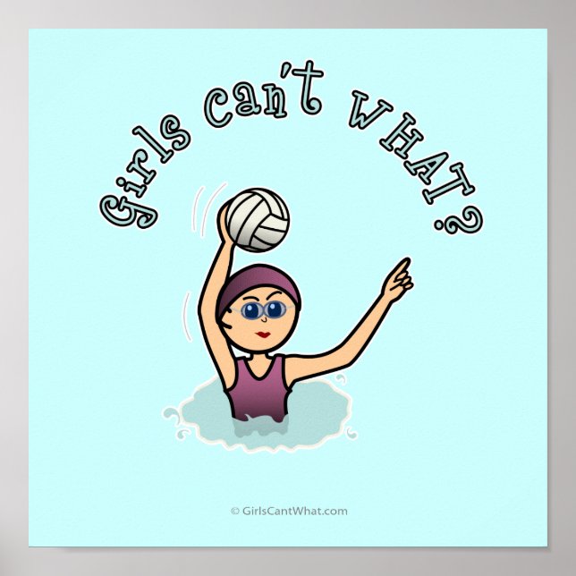 Light Water Polo Player Girl Poster (Front)