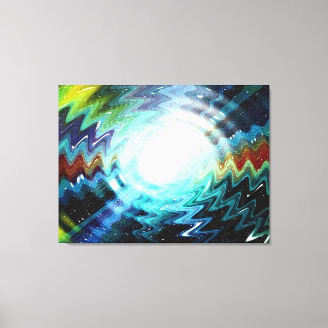 Light Wave Fantasy Galaxy Art Design Abstract Canvas Print (Front)