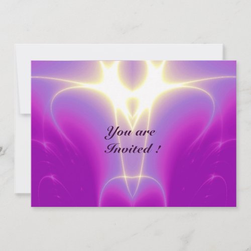 LIGHT WAVES BluePurpleWhite Invitation