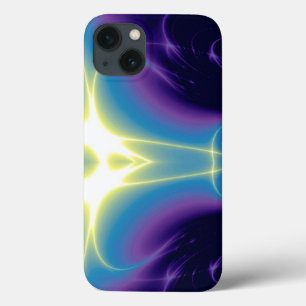 LIGHT WAVES Purple Violet Blue Fractals iPhone 13 Case