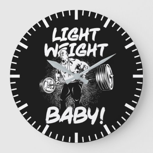 Light Weight Baby _ Gym Workout Bodybuilding Large Large Clock