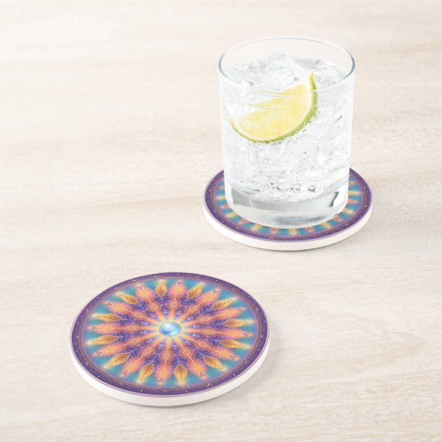 Light Wheel Wall Clock  Coaster (Side)