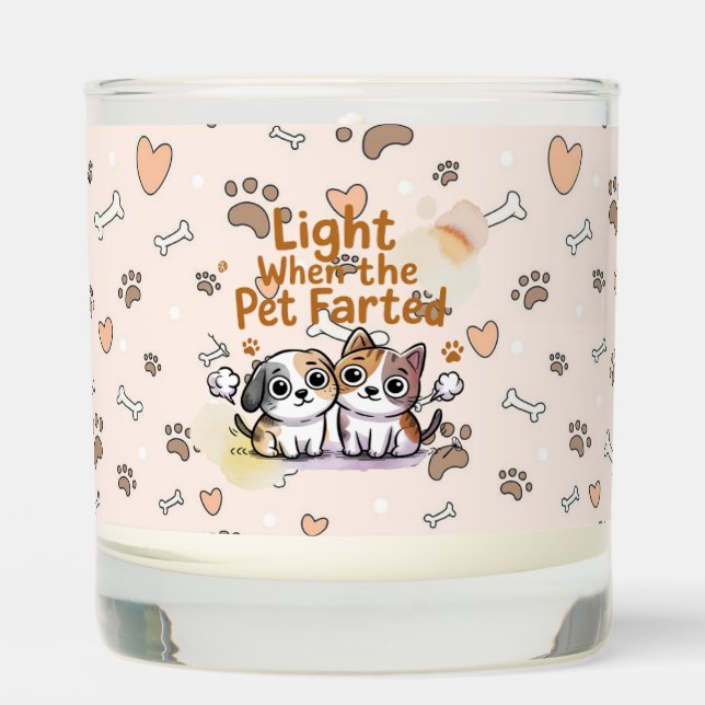 Light When the Pet Farted Funny  Scented Candle (Front)