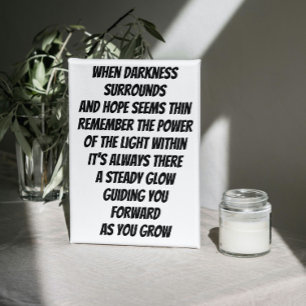 Light Within inspirational mini poem Poster