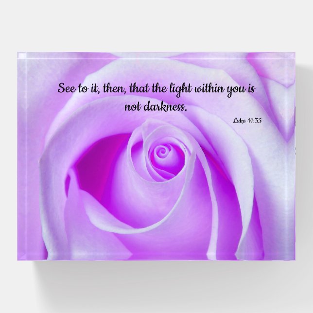 Light Within Rose Paperweight (Front)