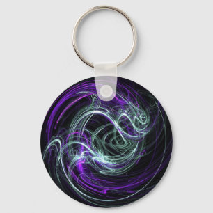 Light Within - Violet & Indigo Swirls Keychain