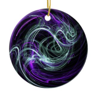Light Within - Violet & Indigo Swirls Christmas Tree Ornament