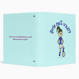 Light Womens Soccer in Blue Uniform Binder