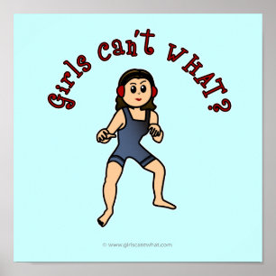 Light Womens Wrestling Poster
