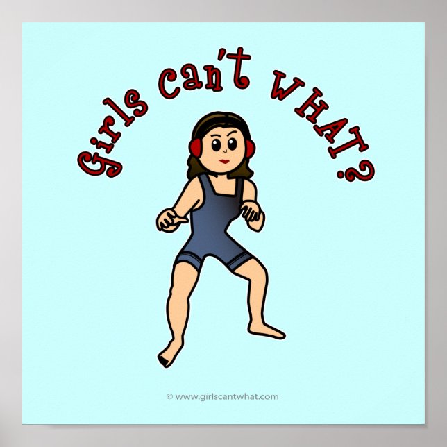 Light Womens Wrestling Poster (Front)