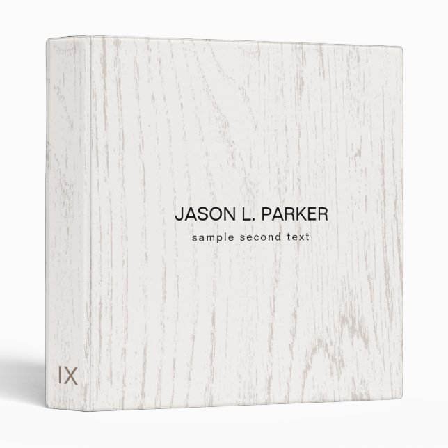 Light Wood Background 3 Ring Binder (Front/Spine)