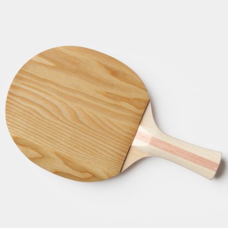 Light Wood Board Textures Ping-pong Paddle