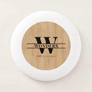 Light Wood Grain Basics Monogram Wham-O Frisbee