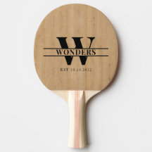 Light Wood Grain Custom Monogrammed