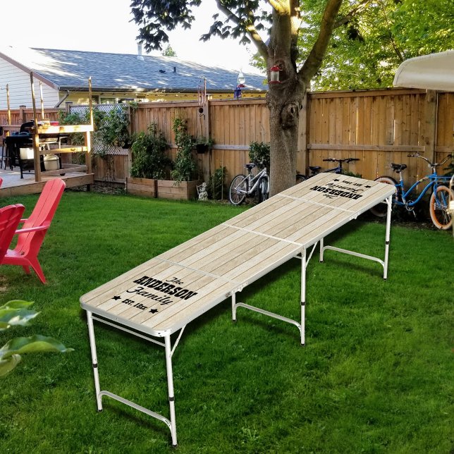 Light Wood-look Personalized Beer Pong Table (Creator Uploaded)