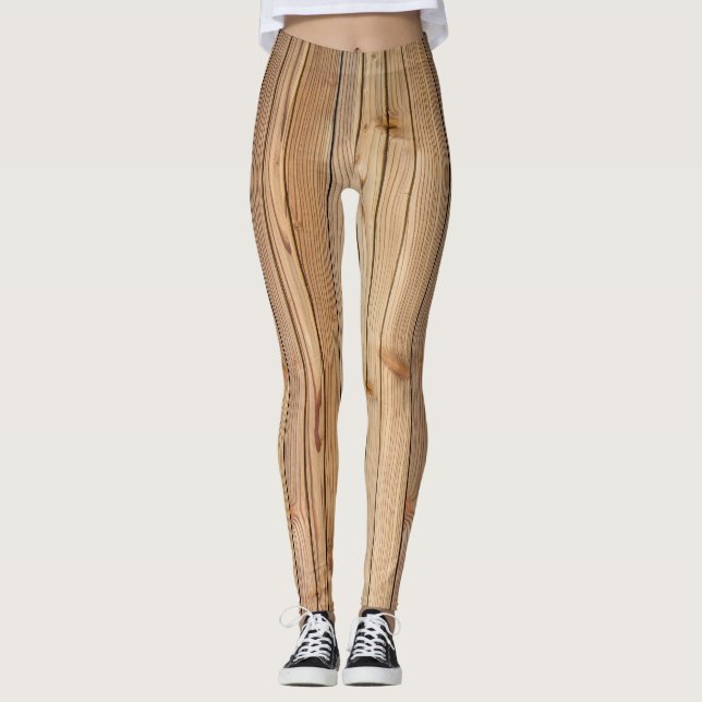 Light Wood Paneling Leggings (Front)