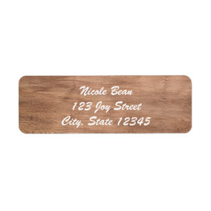 Light Wood Rustic Invitation Label