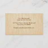 Light  Wood Texture Business Card (Back)