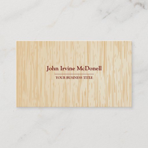 Customizable Light  Wood Texture Business Card