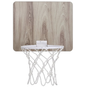 Light wood texture mini basketball hoop