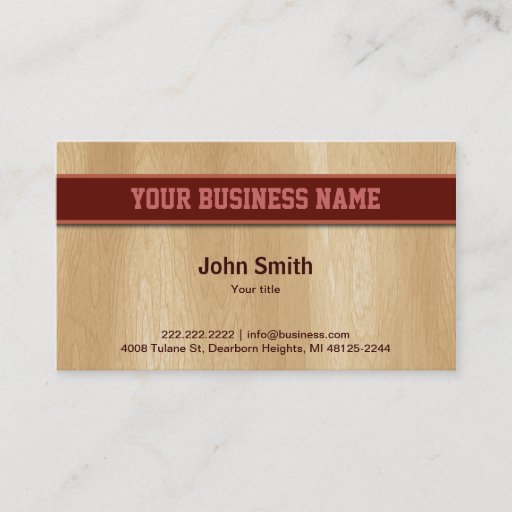 Customizable Light Wooden Texture business card
