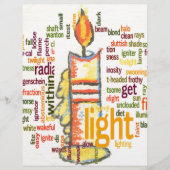 Light Word Cloud Art Print (Front)