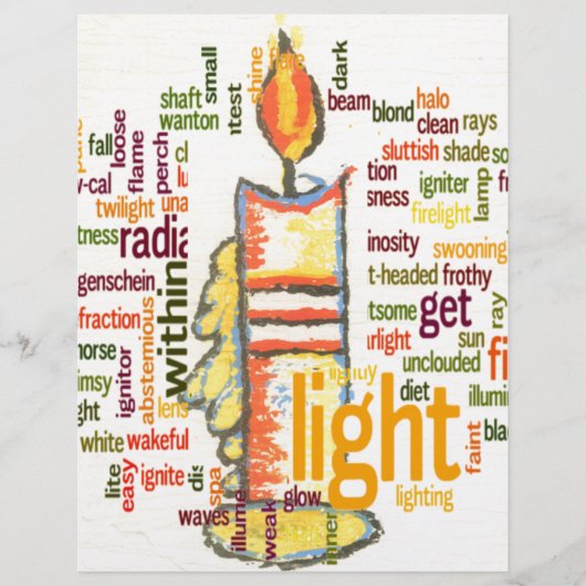 Light Word Cloud Art Print (Front)