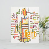 Light Word Cloud Art Print (Standing Front)