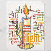 Light Word Cloud Art Print (Front/Back)
