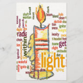 Light Word Cloud Art Print (Front)