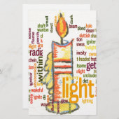 Light Word Cloud Art Print (Front/Back)