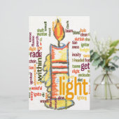Light Word Cloud Art Print (Standing Front)