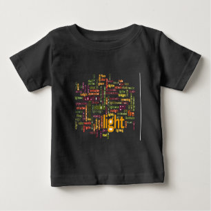 Light Word Cloud Art Print Baby T-Shirt