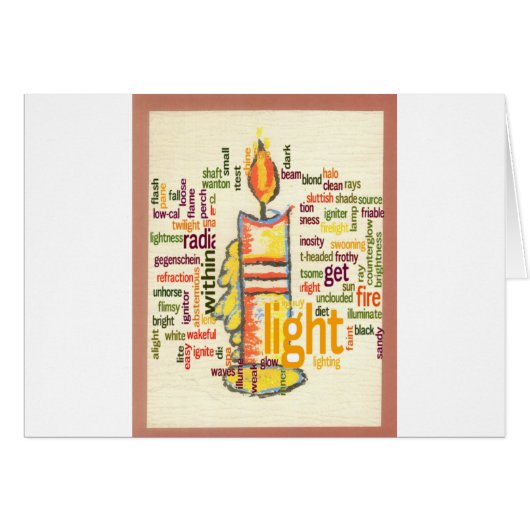 Light Word Cloud Art Print Cards (Front Horizontal)