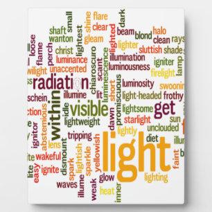 Light Word Cloud Art Print Plaque