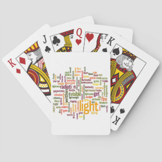 Light Word Cloud Art Print Poker Cards